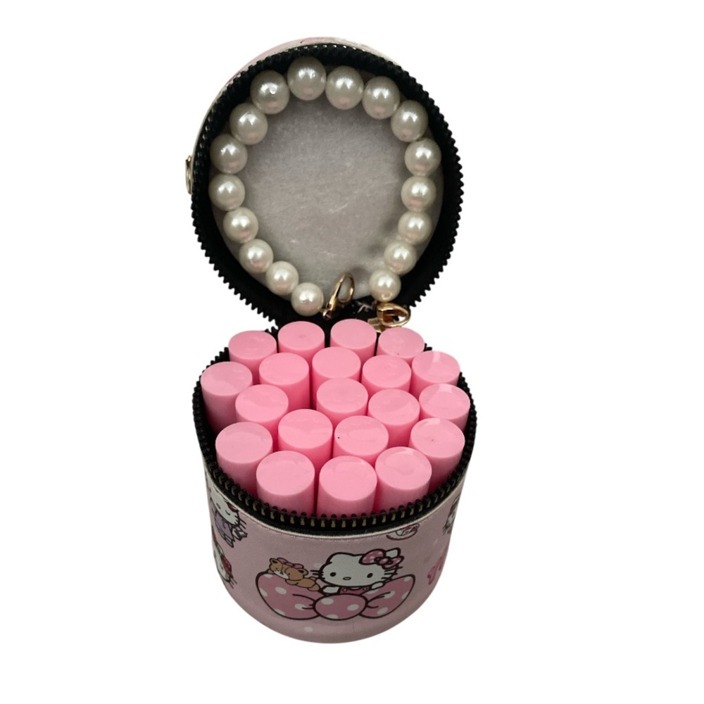 Hello Kitty Cylinder Lipgloss Carrying Bag - Picture 2 of 3